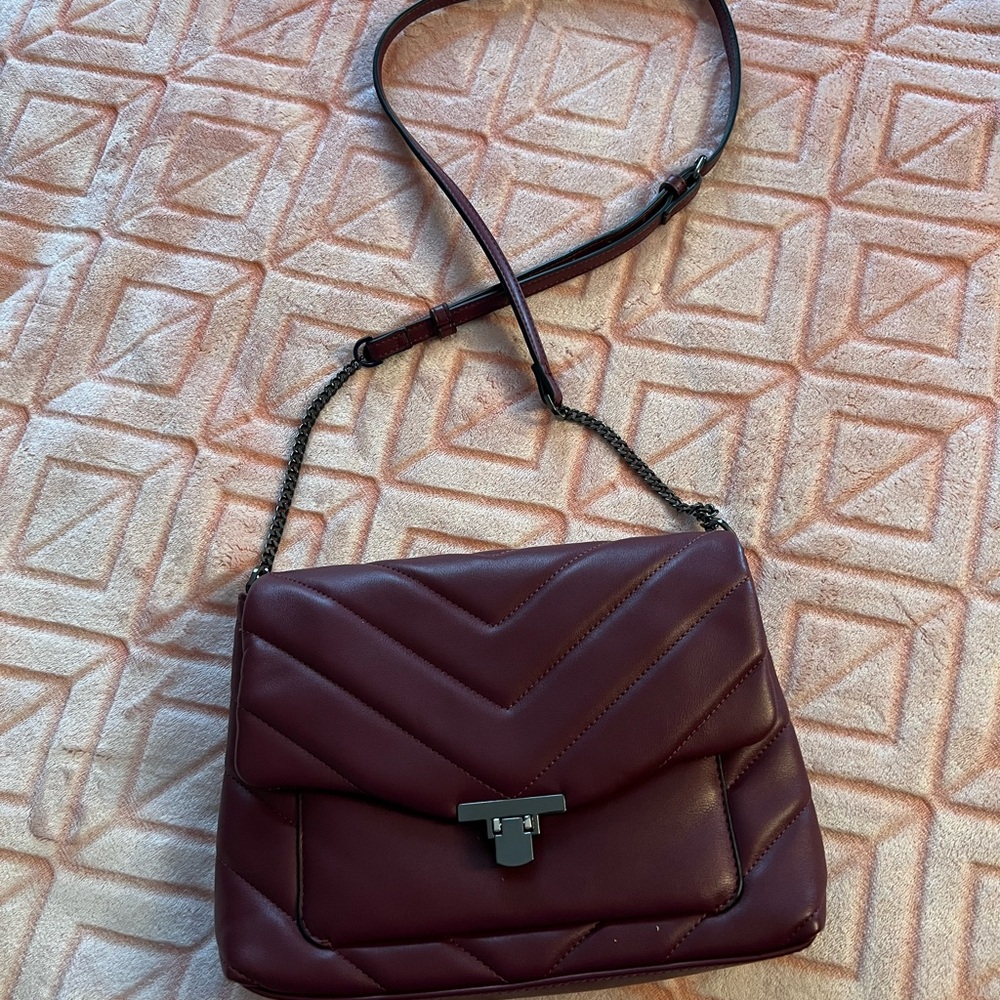 a new day Burgundy Crossbody Bag